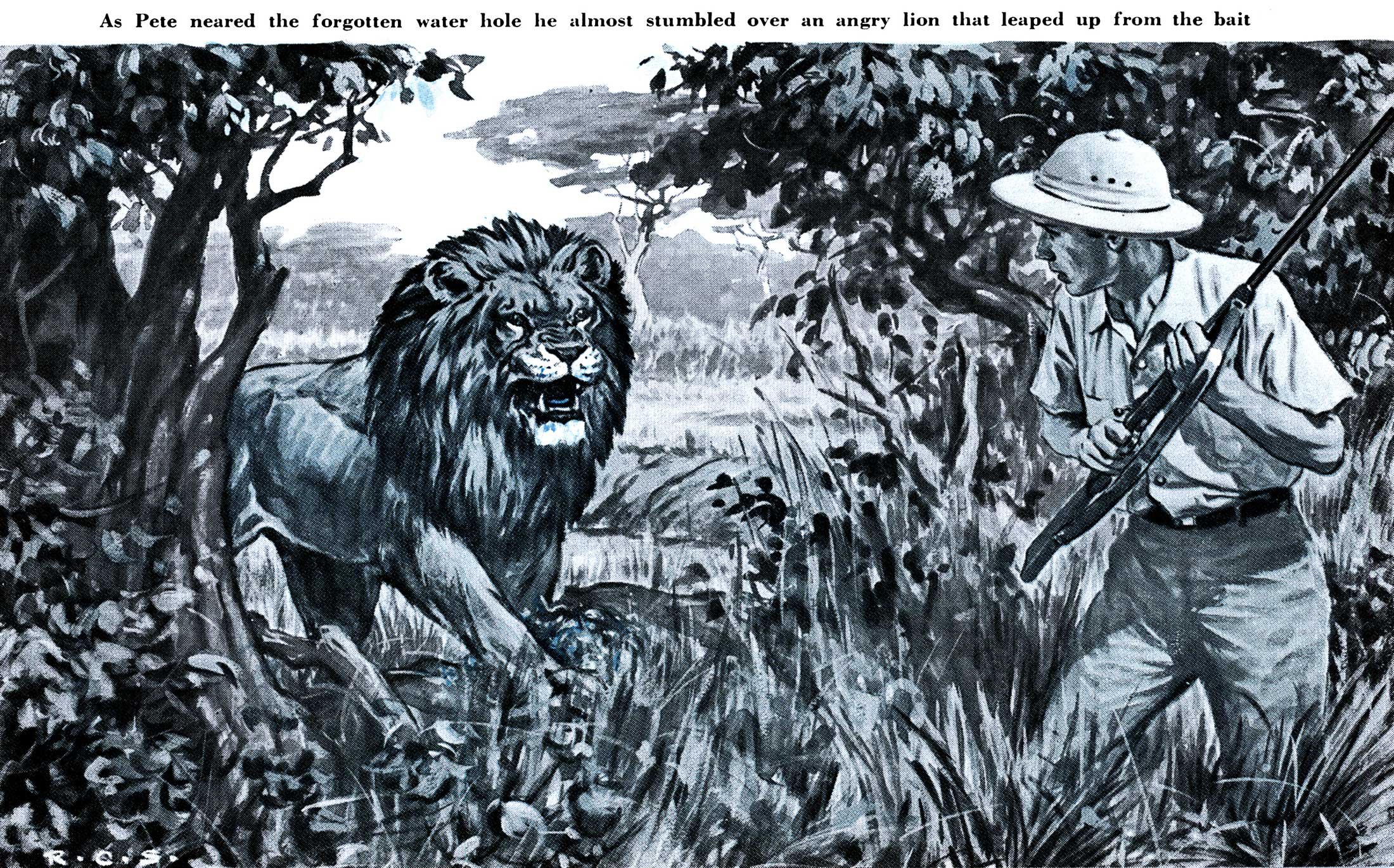 lion hunting africa