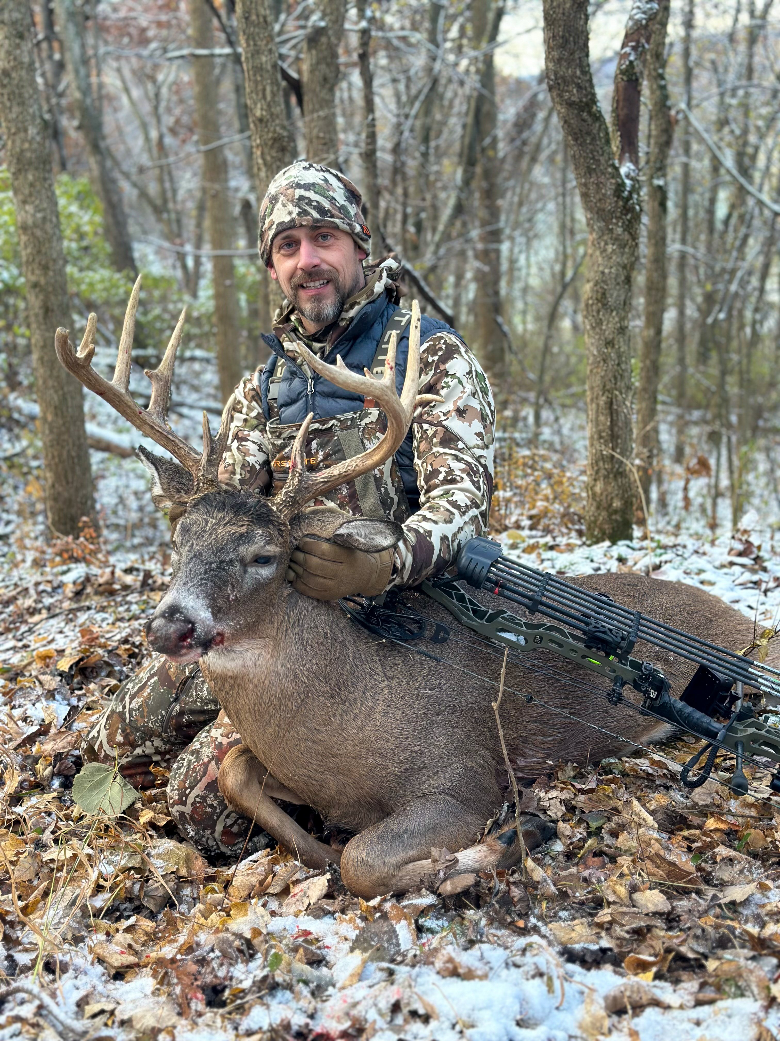 Hunter and TRAKR app developer Ryan Carpenter with a great buck.