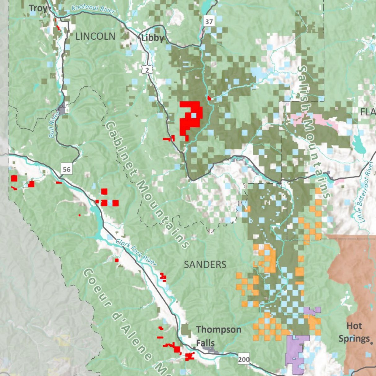 A map showing the proposed easement.