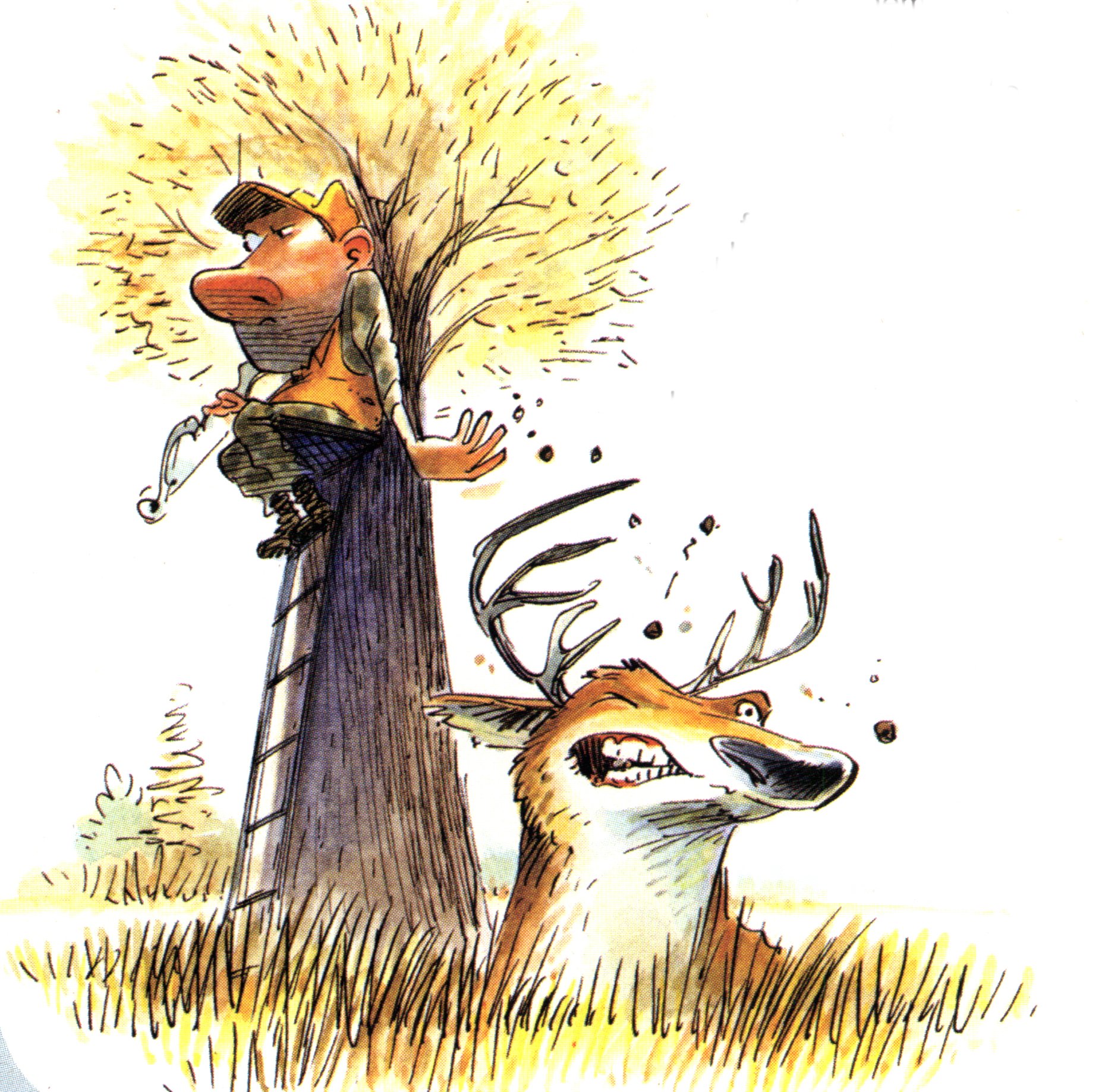 deer hunting illustration