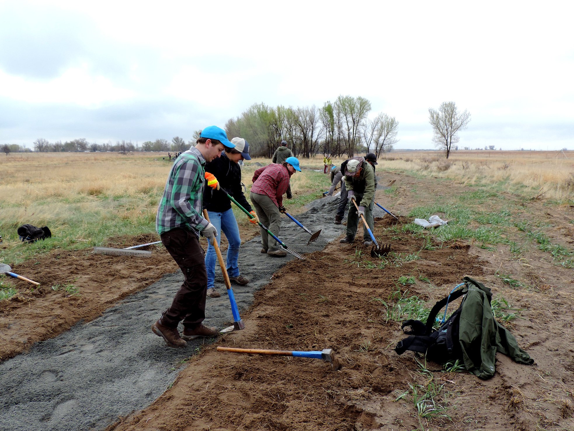 Volunteers at a national wildlife refuge.