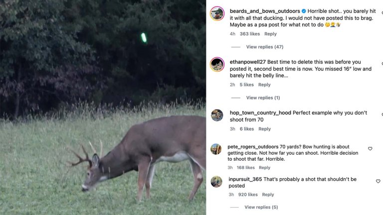 Hunter takes a shot from 70 yards and gets lucky.