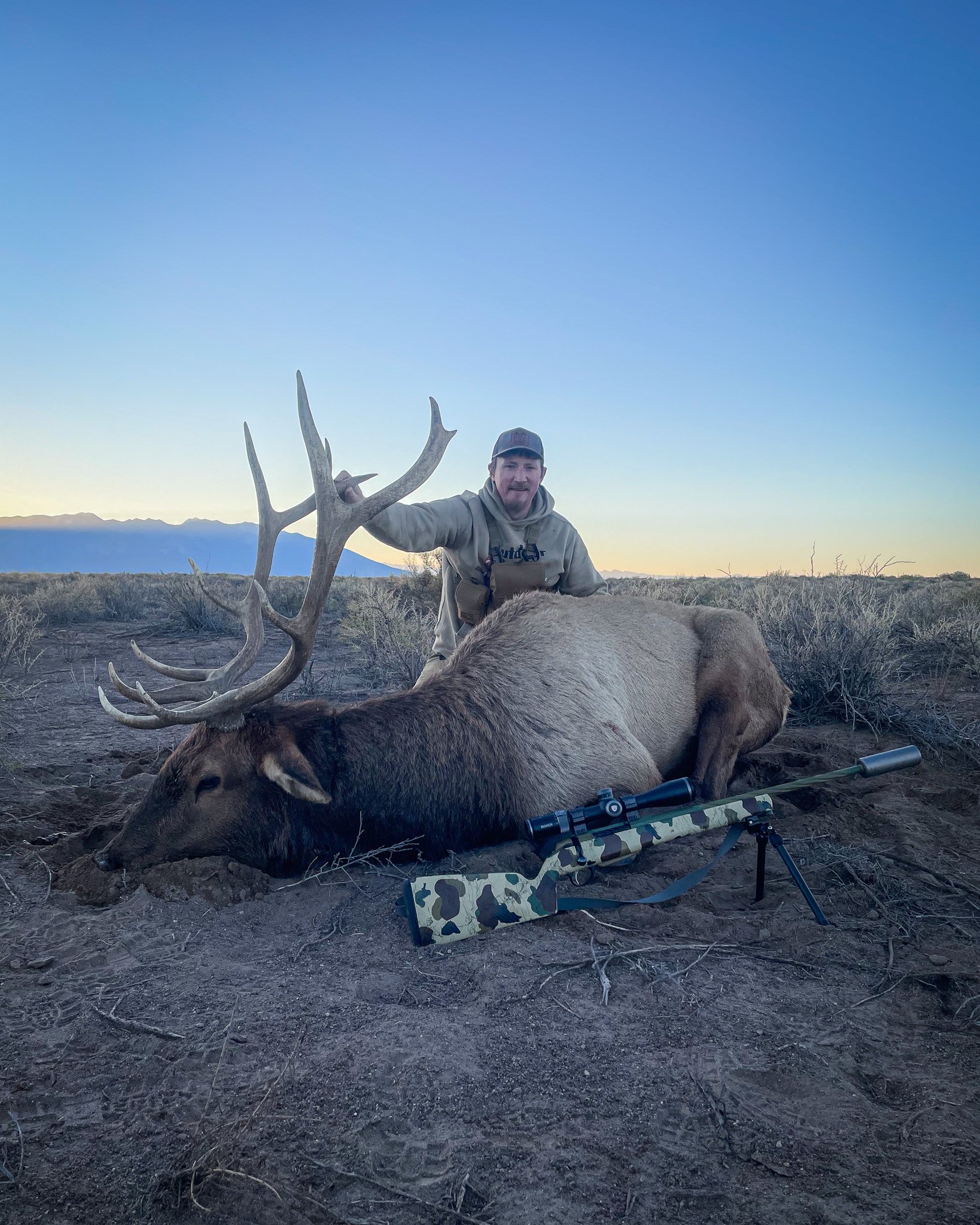 Tyler Freel with a big Colorado bull.