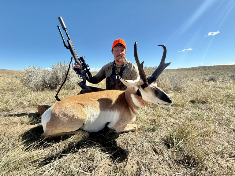 freel with buck antelope